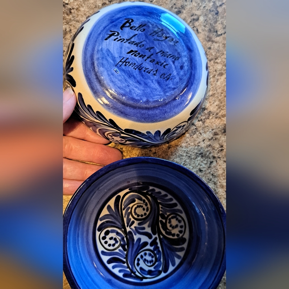 Bello Hogar Pintado A Mano Pottery Honduras Nontoxic Oatmeal Bowls 5.5 Inches - Picture 6 of 8